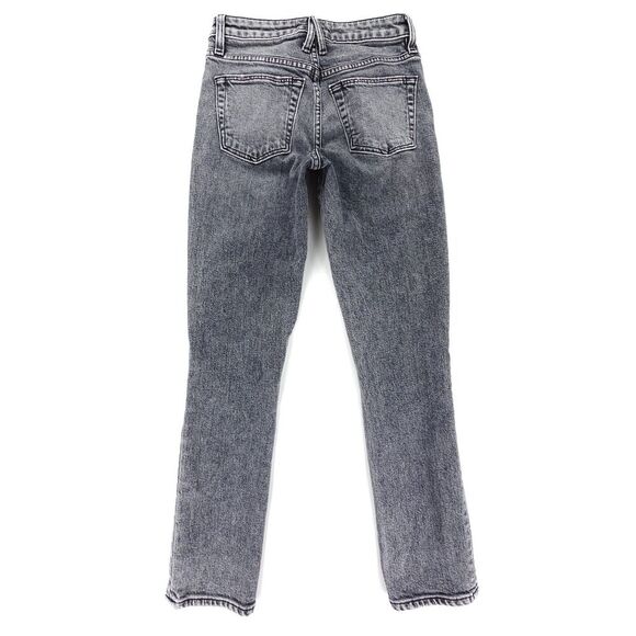 NEW SLVRLAKE Lou Lou Cropped Jeans Edge of Town Slim Distressed Black 90s Grunge - Picture 5 of 8